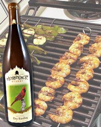 Grilled shrimp pairs well with Dry Riesling 